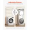 White Carbon Steel Over-Washer Dryer Storage Shelf with Hooks and Hanging Rod